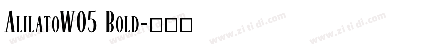 AlilatoW05 Bold字体转换